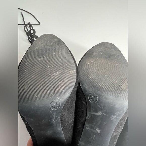 Massimo Faux Suede Over-The-Knee Boots Black Size 8,5 - Picture 13 of 13